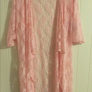 Babydoll pink lace Shirley kimono
